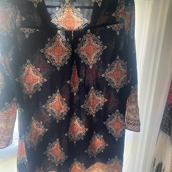 Patterned Satin Dress - Picture 3 of 4